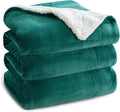 Bedsure GentleSoft Sherpa Fleece Blankets King Size for Bed - Thick and Warm Throw for Women and Men, Soft Fuzzy Plush King Christmas Blanket for Winter, Forest Green, 108x90 Inches