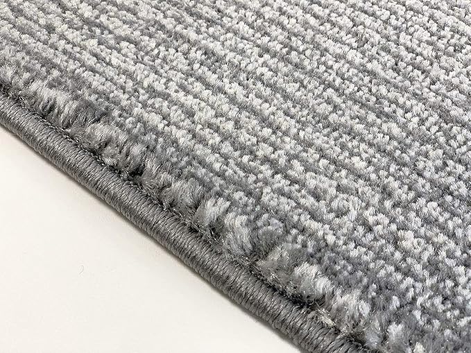 Custom Length Cut to Size Wide Width Carpet Runner Rug for Hallways, Skid Resistant Latex Rubber Backed, 31 inch Wide X Customized Length, Stripe Grey, 31 inch X 35 feet