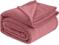 Bedsure GentleSoft Twin XL Fleece Blanket Dorm Bedding - Lightweight Soft Cozy Blankets for Bed, Sofa, Couch, Travel, Camping, Dusty Rose, 66"x90"