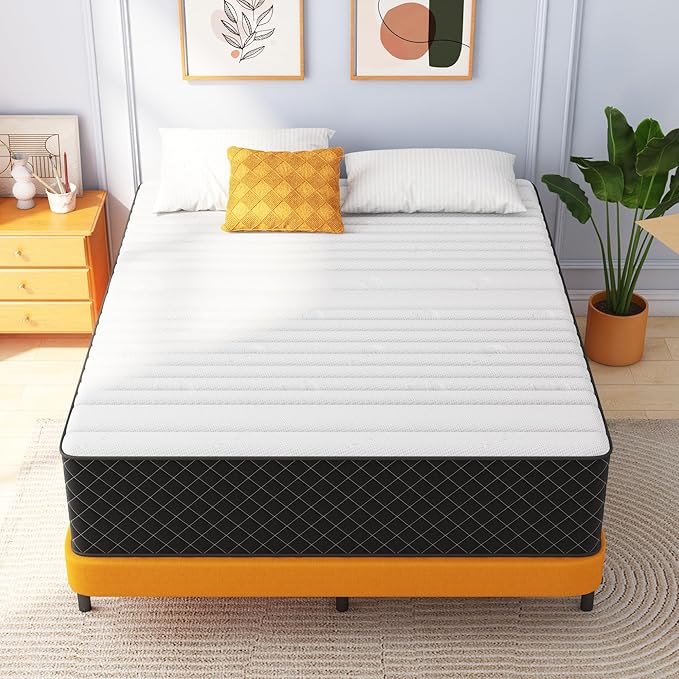 Swbvs 14 Inch King Hybrid Mattress – Firm Memory Foam & Pocket Spring Bed in a Box, Cooling Gel, CertiPUR-US Certified