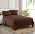 Twin Sheets - Breathable Luxury Sheets with Full Elastic & Secure Corner Straps Built In - 1800 Supreme Collection Extra Soft Deep Pocket Bedding Set, Sheet Set, Twin, Brown