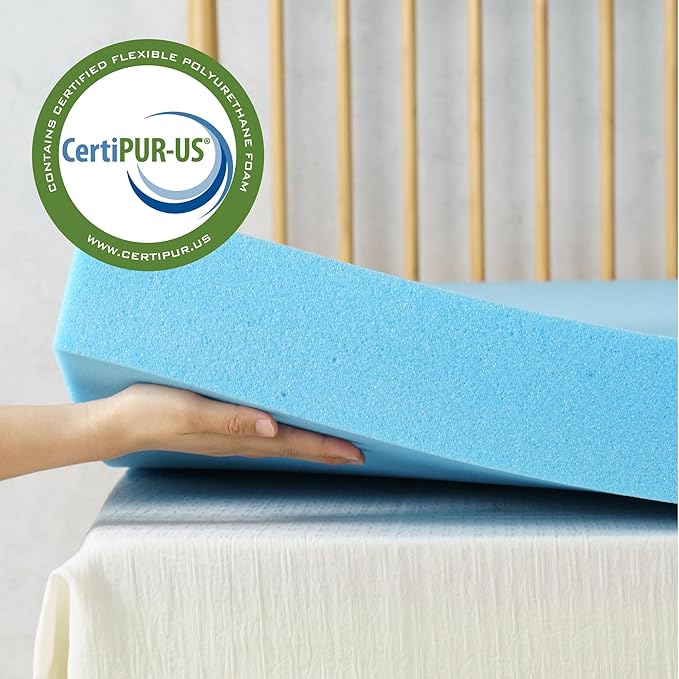 ZINUS 4 Inch Green Tea Cooling Gel Memory Foam Mattress Topper, Smaller, More Convenient WonderBox Packaging, Cooling Gel Foam, Pressure-Relieving Design, CertiPUR-US Certified, King