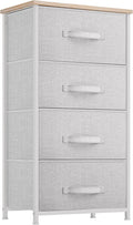 YITAHOME 4-Drawer Fabric Dresser, Dresser for Bedroom, Living Room, Hallway, Closet(White)