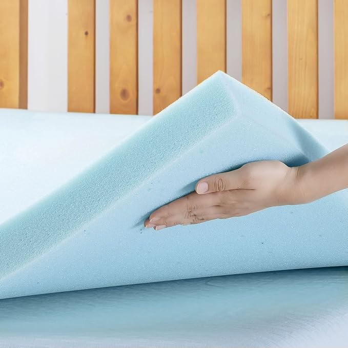 Best Price Mattress 2.5 Inch Ventilated Memory Foam Mattress Topper, Cooling Gel Infusion, CertiPUR-US Certified, Dorm Essentials, Queen