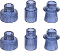 Vixdonos Glass Candlestick Holders Tealight Candle Holders for Table Centerpieces, Wedding Decor and Dinner Party (6 Pcs, Dark Blue)
