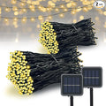 Solar String Lights Outdoor, 2 Pack 79FT 200 LED Waterproof Solar Christmas Lights with 8 Lighting Modes for Tree Yard Garden Party Xmas Decorations