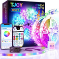 TJOY 100ft Kids Bluetooth LED Strip Lighting, Color Changing Lights for Bedroom, Music Sync RGB Tape Lighting with Child Remote, LED Lights for Room Decor Aesthetic Indoor(50ftx2)