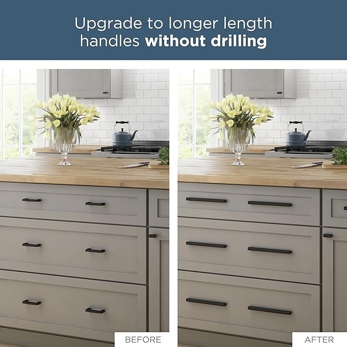 Franklin Brass Adjusta-Pull (5-Pack) Adjustable Drawer Pulls | Fits 1 to 4 Inch Hole Centers | Satin Nickel Cabinet Handles| Modern Arch P43970K-SNM-CP