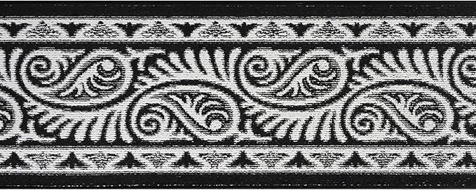 Custom Length Cut to Size Tribal Ethnic Southwestern Inspired Hallway Runner Rug, Non Slip Rubber Backed, 31 inch Wide X Customized Length, Mayan Black, 31 inch X 13 feet
