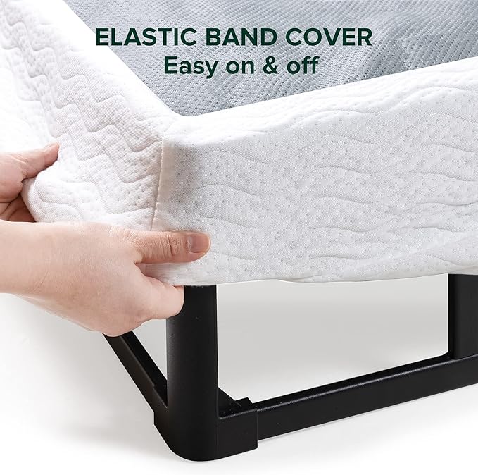 ZINUS 9 Inch King Metal Smart Box Spring with Quick Assembly, Mattress Foundation, Strong Metal Frame, Easy Assembly