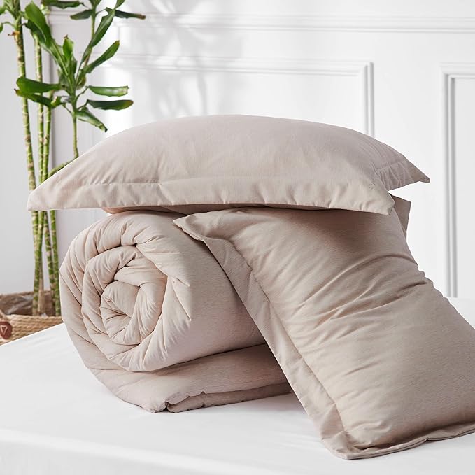 Bedsure California King Comforter Set - Warm Taupe Soft Bedding for All Seasons, Cationic Dyed Bed Set, 3 Pieces, 1 California King Size Comforter (104"x96") and 2 Pillow Shams (20"x36"+2")