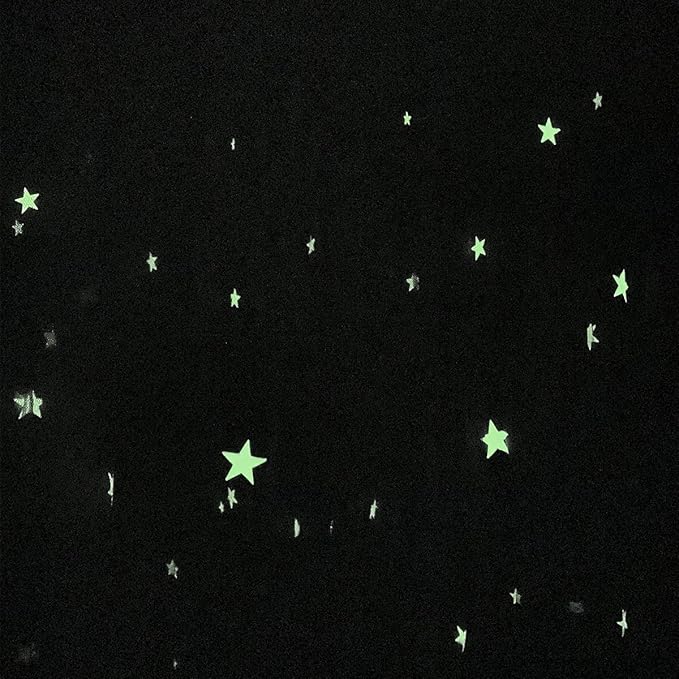 BCBYou Baby Canopy Mosquito Net with Fluorescent Stars, Glow in Dark for Kids, Adults & Full Size Bed (Light Blue)