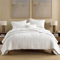 Secgo Twin Comforter Set for Bed - Velvet Quilts Twin Size, Black Bedspreads (68 * 86 Inch) with 2 Pillow Shams, Patchwork Reversible Lightweight Bedding