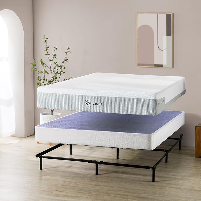 ZINUS 7 Inch King Metal Smart Box Spring, Mattress Foundation, Strong Metal Frame, Easy Assembly