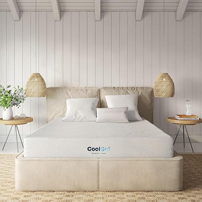 Cool Gel 8 Inch Full Size Mattress Memory Foam Medium Firm, Gel Memory Foam Mattress Full Matress Cooling, Made in the USA, 8" Depth with Pressure Relief, CertiPUR-US Certified No Fiberglass, Bed