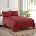 Full Size Sheet Sets - Breathable Luxury Sheets with Full Elastic & Secure Corner Straps Built In - 1800 Supreme Collection Extra Soft Deep Pocket Bedding Set, Sheet Set, Full, Burgundy