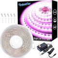 RadiantFlux 20Ft Purple LED Strip Lights with Physical Dimming Button, Super Bright Updated 24V Light Strips, LED Lights for Decoration Living Room, Party, Cabinets, Rope Lights