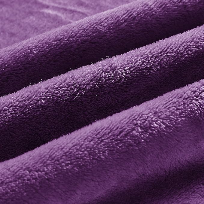 BEDELITE Fleece Blanket King Size Blankets for Bed, Luxury Plush Cozy Fuzzy Blanket 108x90 inches, Super Soft Warm Lightweight Throw Blanket All Seasons Suitable, Purple