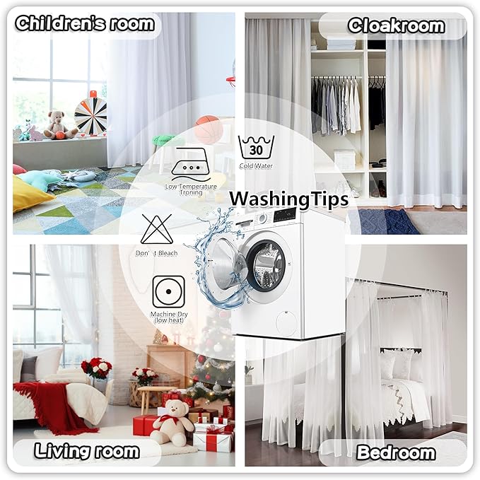 MYSKY HOME Kitchen Curtains 54 Inches Long Small Window Curtains for Christmas Hunter Green Pom Pom Curtains for Cafe Bedroom Nursery Boys Room Rod Pocket 2 Pieces Drapes 52 x 54 inch Length