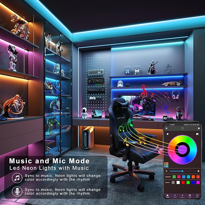 Led Lights for Bedroom 400ft Music Sync Color Changing Led Strip Lights with 60 Key Remote and App Control RGB Led Light Strip for Home Party Room Decoration