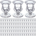 Foaincore 90 Pcs Candlestick Holders Bulk 2.5 Inch Taper Candle Holder for Table Centerpiece Thick Glass Ritual Candle Stand for Wedding Christmas Valentines Festival Party Decorations (Clear)