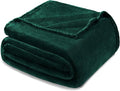 Exclusivo Mezcla Fleece Blanket Twin Size for Bed, Super Soft and Warm, All Season Use, Cozy, Plush, Lightweight, 60x80 Inches Forest Green