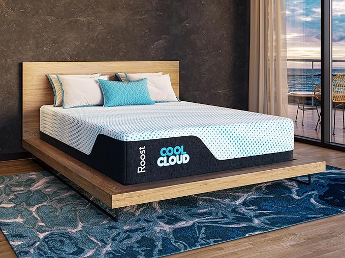 ROOST SLEEP Memory Foam Mattress, 12-Inch Twin – Cool Cloud Gel Foam Bed for Supportive Comfort and Pressure Relief – Soft, Breathable Cover for Restful Sleep