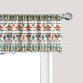 Ambesonne Mexican Window Valance Pack of 2, Latin American Cultural Native Borders Indigenous Saguaro Sombrero Tequila Bottle, Rod Pocket Curtain Valances for Kitchen Bedroom, 42" X 18", Jade Green