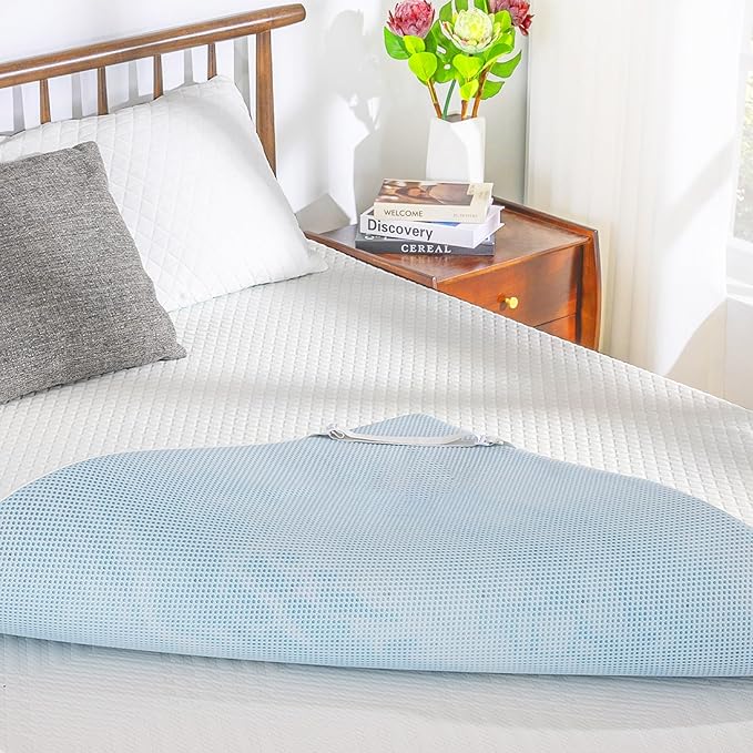 EGO Gel Memory Foam Mattress Topper, 3 Inch Full with Removable Breathable Soft Cover, Cooling Bed Topper for Comfort Body Support & Pressure Relief, CertiPUR-US Certified