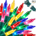 LAMPHOME Super-Bright Extendable Multi Christmas Lights Decoration 100Lights 19.6ft UL Certified Mini Bulb String Lights Set for Outdoor Christmas Tree Garden Holiday Party Patio Wedding Garland Decor