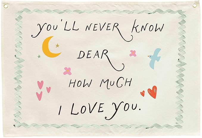 Nursery Rectangular Canvas Banner-Boho Flag Wall Decor for Toddler Boy Girl Kids,Baby Room Above Crib Bedroom Playroom Reading Room Decor-Baby Shower Birthday Christmas Gift-You'll Never Know Dear