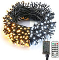 Brizled Color Changing Christmas Lights, 65.67ft 200 LED 11-Function Warm White & Cool White LED Lights String, Dimmable 29V Safe Adapter Christmas Tree Lights with Remote for Xmas Tree Party Decor