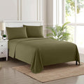 Full Size Sheet Sets - Breathable Luxury Sheets with Full Elastic & Secure Corner Straps Built In - 1800 Supreme Collection Extra Soft Deep Pocket Bedding Set, Sheet Set, Full, Olive