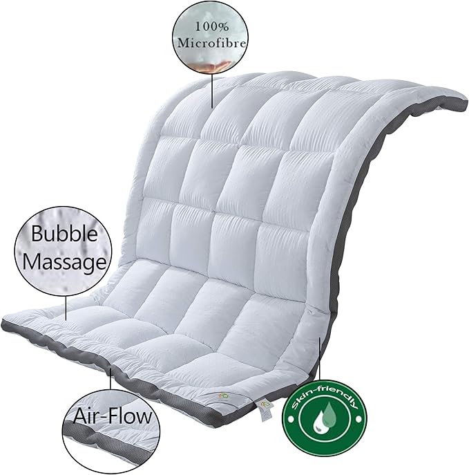 Mattress Topper King & Mattress Pad Protector - Quality Plush Luxury Down Alternative Pillow Top - 2inch Extra Thick Mattress Cover(76"x80")