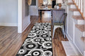 Custom Length Cut to Size Modern Farmhouse Carpet Runner Rug for Hallways, Non Slip Rubber Backed, 31 inch Wide X Customized Length, Geo Black, 31 inch X 6 feet