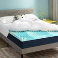 Best Price Mattress 3 Inch Pillowtop Mattress Topper and Pad Combo, 2 Inch Egg Crate Foam Mattress Topper, 1 Inch Plush Mattress Pad, Certified Safe Foam and Fabric, Dorm Essentials, Full
