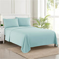 Twin Sheets - Breathable Luxury Sheets with Full Elastic & Secure Corner Straps Built In - 1800 Supreme Collection Extra Soft Deep Pocket Bedding Set, Sheet Set, Twin, Light Blue