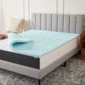 LUCID Gel Infused Memory Foam Mattress Topper – 2 Inch Mattress Topper – 5 Comfort Zones Relieve Pressure – CertiPUR-US Certified Foam - Twin
