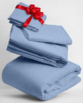 Mellanni Twin Sheets Set - 3 PC Iconic Collection Bedding - Hotel Luxury, Extra Soft, Cooling Bed Sheets - Wrinkle, Fade, Stain Resistant (Twin, Sky Blue)