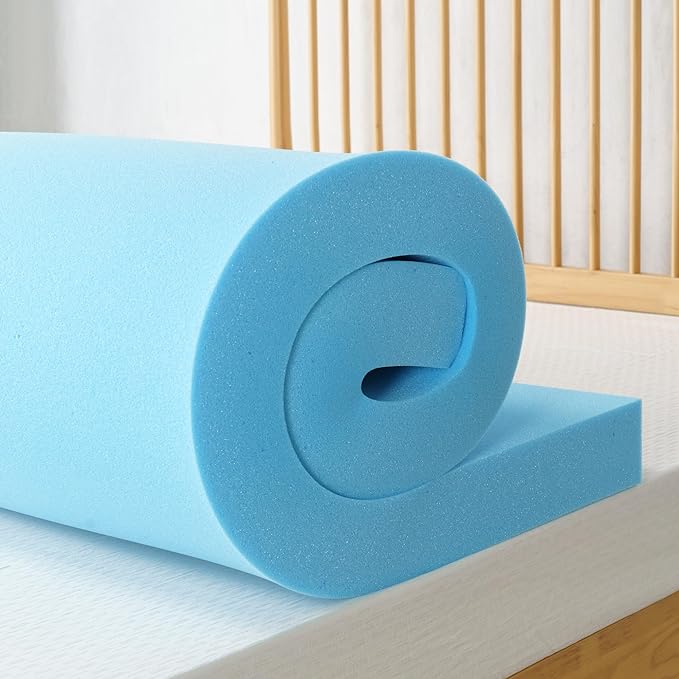 ZINUS 4 Inch Green Tea Cooling Gel Memory Foam Mattress Topper, Smaller, More Convenient WonderBox Packaging, Cooling Gel Foam, Pressure-Relieving Design, CertiPUR-US Certified, Queen