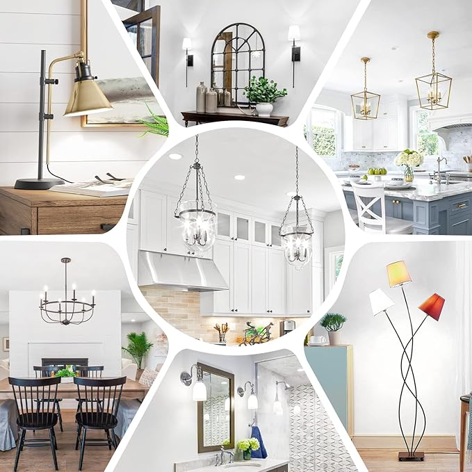LED Candle Bulbs 40W Equivalent Dimmable, E12 Candelabra Light Bulbs 4W 470Lm Clear Edison LED Bulb, Daylight White 5000K B11 Classic Bright Filament Bulb, Decorative Lights for Lamps, Pack of 5