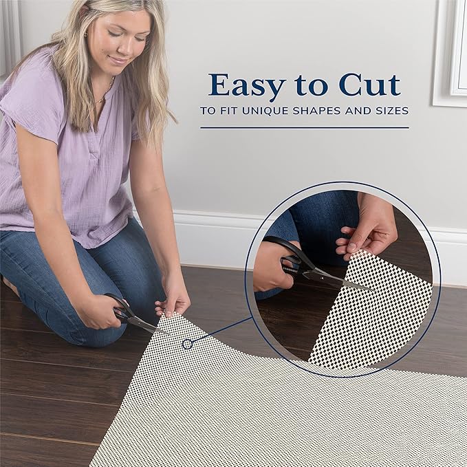 Veken 2.5x14 Ft Rug Pad Gripper for Hardwood Floors, Non Slip Rug Pads for Area Rugs, Thick Rug Grippers for Tile Floors, Under Carpet Anti Skid Mat, Keep Your Rugs Safe and in Place