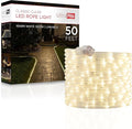 UltraPro LED Rope Lights, 50ft Classic Clear Rope, Warm White Light 3000K, Indoor/Outdoor, Flexible, Linkable, Durable, Rope Lights Outdoor, 54505