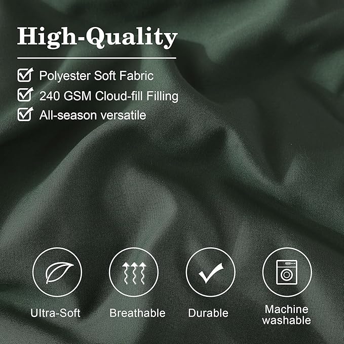 Monbix King Size Comforter Set - 7 Pieces Bed in a Bag King, Deep Forest Bedding Sets with Comforter, All Seasons Down Alternative Comforter Bed Set with Sheets, Pillowcases & Shams