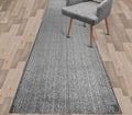 Custom Length Cut to Size Wide Width Carpet Runner Rug for Hallways, Skid Resistant Latex Rubber Backed, 31 inch Wide X Customized Length, Stripe Grey, 31 inch X 24 feet