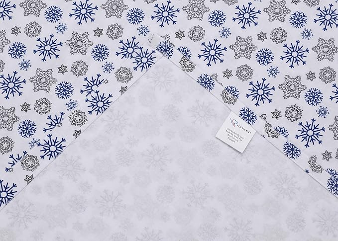 RUVANTI Flannel Sheets Twin Size - 100% Cotton Double Brushed Twin Sheets Set, Deep Pockets 16 Inches, All Seasons Breathable & Extra Soft Bed Sheets, Warm & Cozy, 3 Piece, Snow Flake Grey