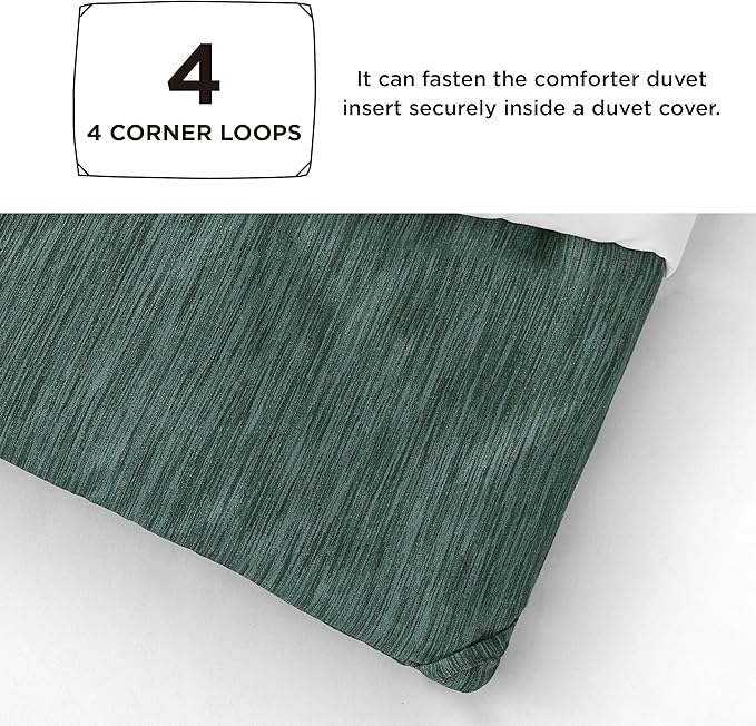 Bedsure Twin/Twin XL Comforter Set - Emerald Green Soft Bedding for All Seasons, Cationic Dyed Bed Set, 2 Pieces, 1 Twin Size Comforter (68"x88") and 1 Pillow Sham (20"x26"+2")