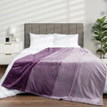 PAVILIA Flannel Fleece Ombre Throw Blanket for Couch | Super Soft Cozy Microfiber Sofa Blanket | Gradient Decorative Accent Throw, Twin Size Blanket | All Season, 60x80 Inches Purple Lavender