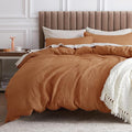 Bedsure Cotton Duvet Cover King - 100% Cotton Waffle Weave Hazel Duvet Cover King Size, GentleSoft™ and Breathable Bedding Set for All Season, 3 Pieces, 104"x90"