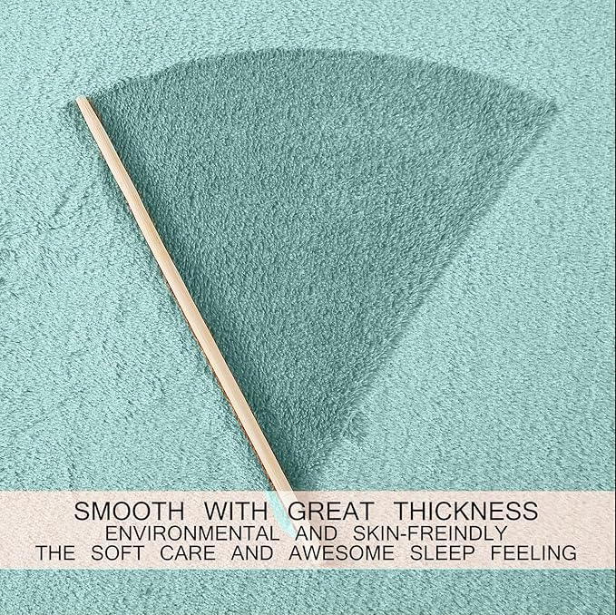 Soft Travel Size Throw for All Season Warm Fuzzy Microplush Lightweight Thermal Fleece Summer Autumn Fall Winter Spring Blankets for Bed Couch Sofa,50x60 Inches,Sage Green